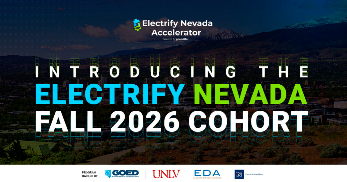 Electrify Nevada Accelerator Fall 2026 cohort announcement